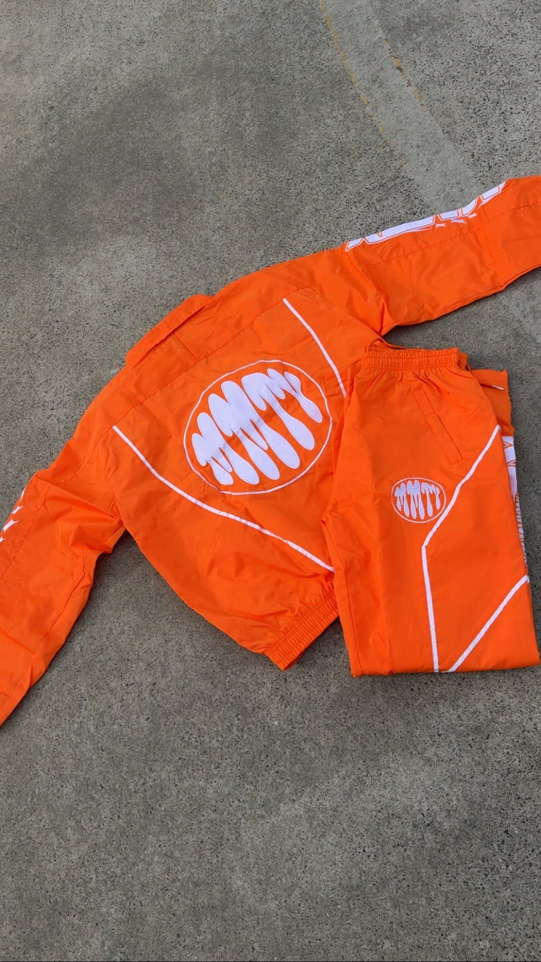 Orange track suite